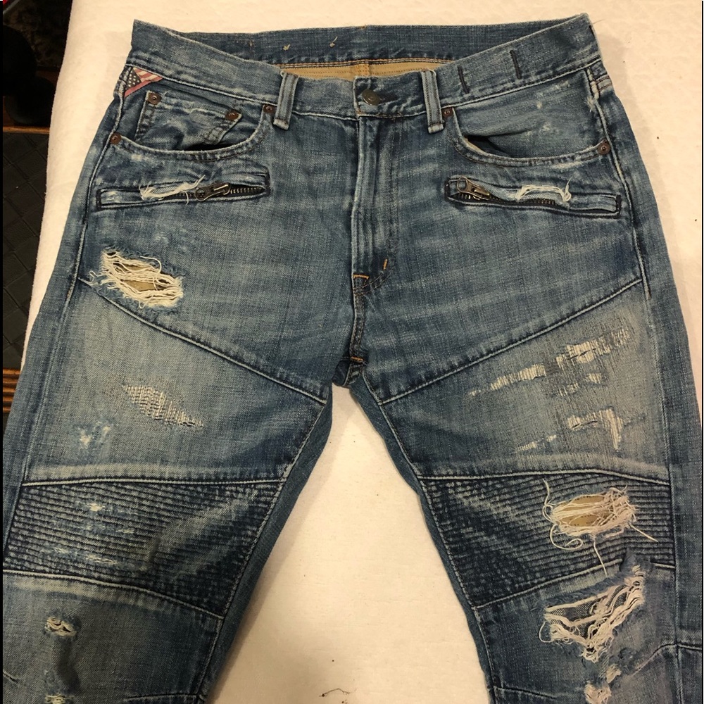 Ralph Lauren men’s Slim fit Moto jeans. 32/32